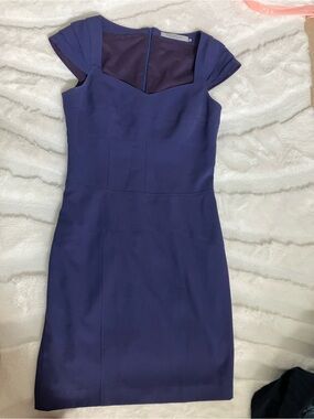 Marc New York Navy Midi Sheath Dress with Cap Sleeves
